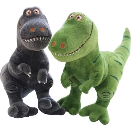 Jurassic Dinosaur Dolls Simulation Animal Dinosaur Plush Toy Cartoon Green Gray Stuffed Toys Kids Birthday Gift Boy Girl