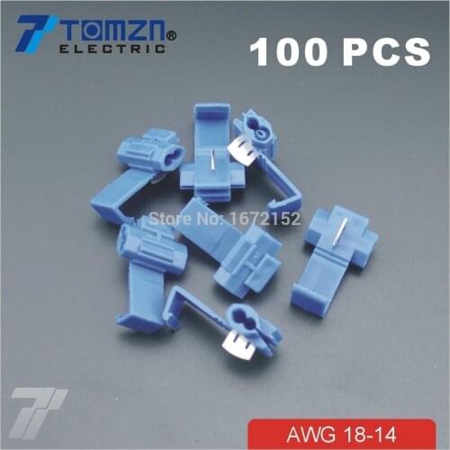 100 pcs Wire terminals quick wiring connector cable clamp AWG 18-14