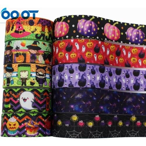 1'' 10Y Halloween Grosgrain Ribbon Party ribbon DIY handmade clothing accessories Headwear Gift packaging decorationL-20922-1059