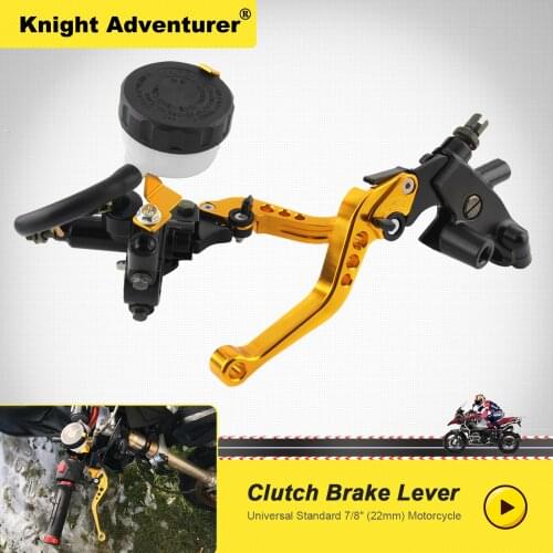 Hot Sell 7/8" 22mm Motorcycle Clutch Brake Master Cylinder Reservoir Levers Kit Fluid Reservoir Set For Honda For Kawasaki