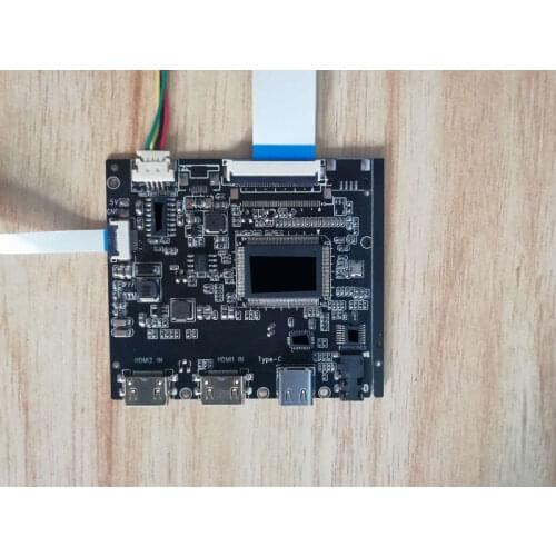 New Ultra-thin Type-c One-wire Dual Mini HDMI Portable Display Driver Board EDP Screen Kit Shell