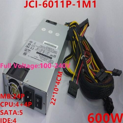 New PSU For Kenwei 1U 600W Power Supply JCI-6011P-1M1