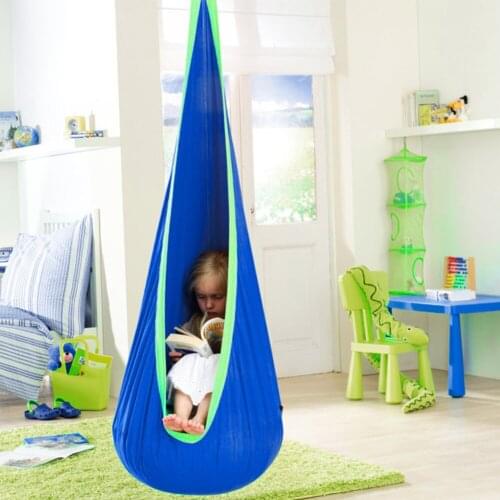 Swing Pod Indoor Space Saving Zipper Children Hanging Seat Hammock Chair Roof Home Air Cushion Tree Comfortable Outdoor