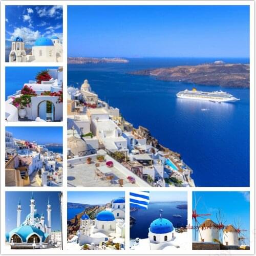 Full Diamond Inlaid Round/square Diamond Painting Diamond Mosaic Landscape Diamond Embroidery Cross Stitch Kit Art Rhinestone