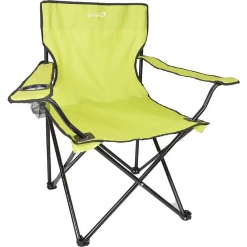 Portable Folding Chair with Arm Rest Cup Holder for Outdoor Camping Fishing Chair Durable Lightweight 50X50X80 CM Green