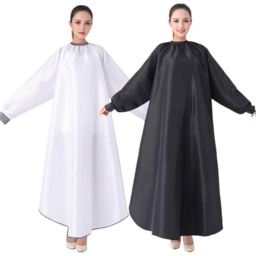 Salon Professional Hairdressing Shawl Hairdresser Haircut Perm Dye Hair Styling Waterproof Cape Barber Long Sleeves Gown Apron