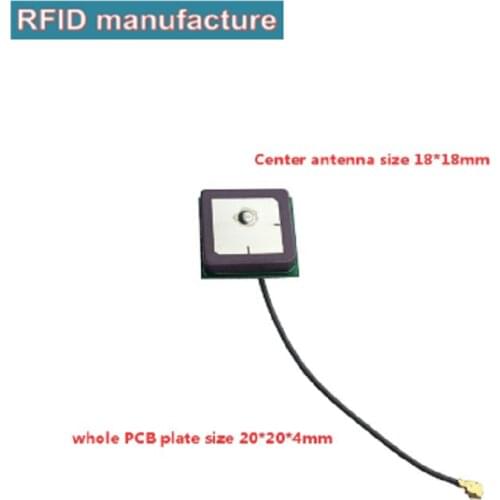 18*18mm small size 0dbi UHF RFID Microstrip Ceramics Antenna IPEX / SMA connector for handheld reader systems