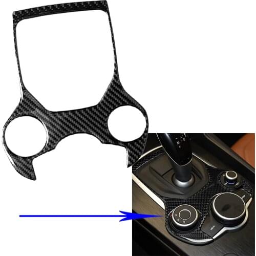 Carbon Fiber Trim Frame for Alfa Romeo Giulia Stelvio Gears Shift Panel
