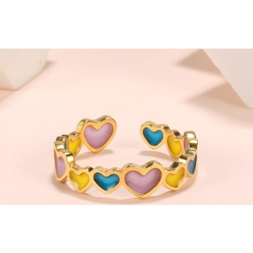 Adjustable Heart Luminous Rings for Women Girls Lover Romantic Wedding Ring Vintage Fashion Jewelry Sister Band Gift Accessories