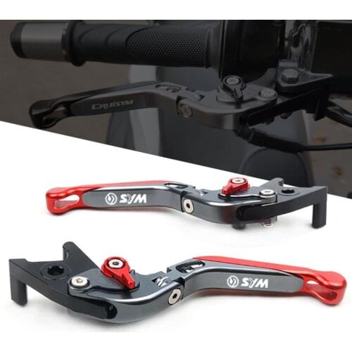 For SYM CRUISYM 300 2017 2018 2019 Motorcycle Accessories CNC Adjustable Folding Extendable Brake Clutch Lever With logo
