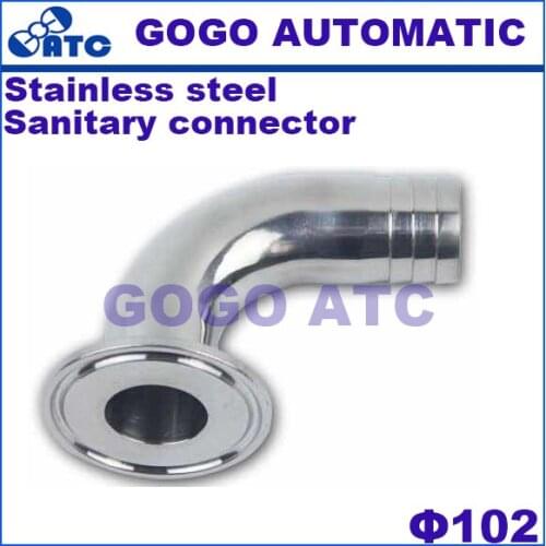 Sanitary Connector elbow O.D 102mm stainless steel Pagoda Hose Clamps pipe Fittings Ferrule Food grade Quick connector