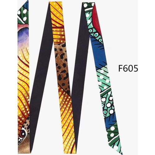 200cm*3cm Long Small Printing Color Skinny Scarf 2019 New Luxury Brand Silk Scarf Women Fashion Bag Head Scarves For Ladies