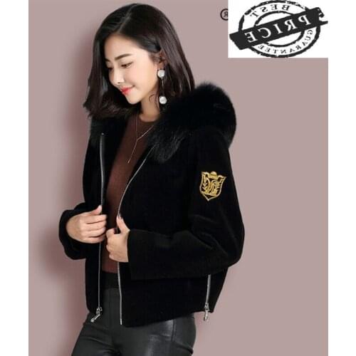 Winter Sheep Shearing Fox Fur Coat Female Wool Jacket Korean Warm Womens Fur Coats Elegant Women Clothes 2021 Hiver a2a1
