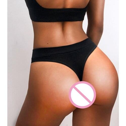 Sexy Thongs Women Panties Cotton G String Fashion Underwear Female Seamless Briefs Lingerie Simple Sport Fitness Size S-XL