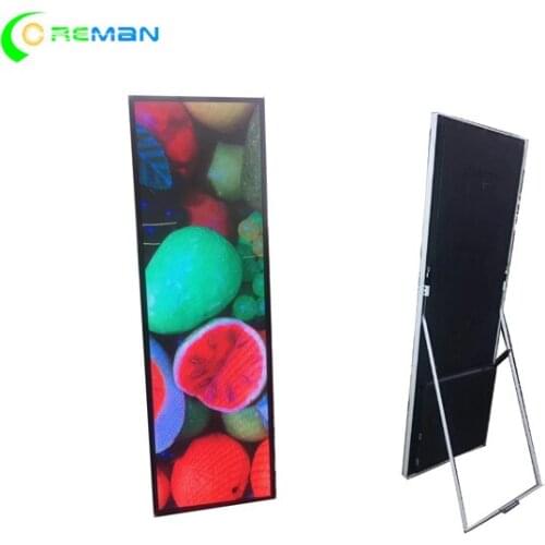 HD P2.5P3P4 Poster Led Screen Movable Led Screen For Store INDOOR OUTDOOR