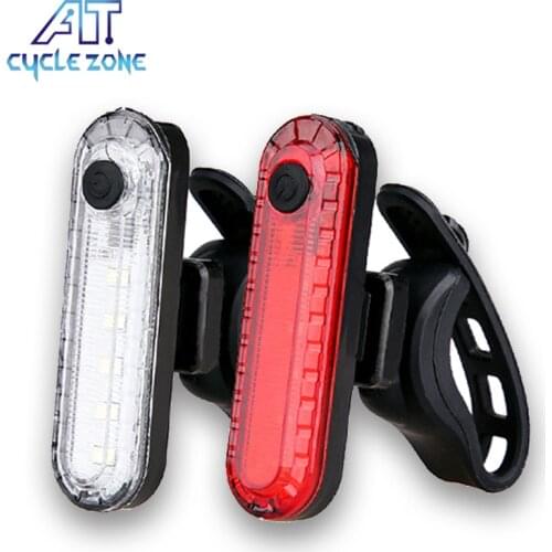 2Pcs Bike Rear Light 4 Modes Usb Rechargeable Bicycle Lanter Cycling Led Front Rear Tail Light Lamp for Bike Warning Accessories