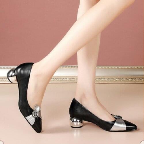 Spring Autumn Women Navy Blue Party High Heel Shoes Lady Cool Black Summer Heel Pumps Zapatos De Mujer Cool Shoes