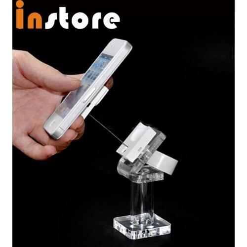 10 Pcs Mobile Phone Anti Theft Acrylic Display Stand With Pull Box For Electric Products Security In Shop