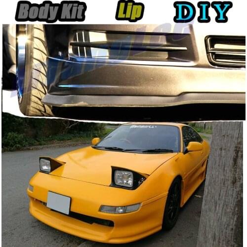 Car Bumper Lip Front Spoiler Skirt Deflector For TOYOTA MR2 1984~2007 Tune Car Modified Body Kit VIP Hella Flush Lips