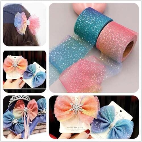 Colorful Gradient Organza Stain Ribbon For DIY Crafts Wedding Party Decoration Cake Gift Bow Packaging Ribbon Festival Supplies