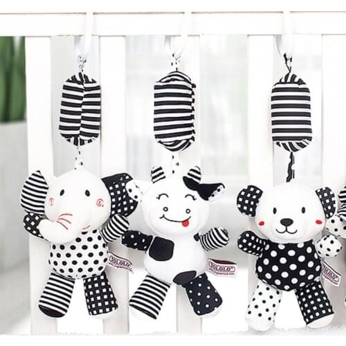 J60B 1Set Baby Car Seat Toy Handbell Ball Rattle Stroller Developmental Baby Crib Toy