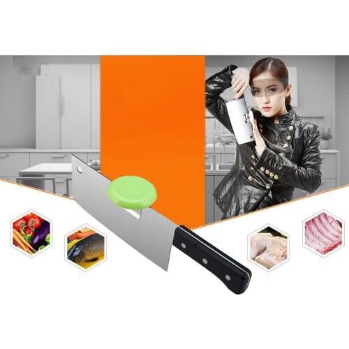 1PC Kitchen Stainless Steel Knife Cap Cut Fish Chicken Bones Chopping Booster Knife Holder For Meat Cleaver Cooking Tool OK 0324