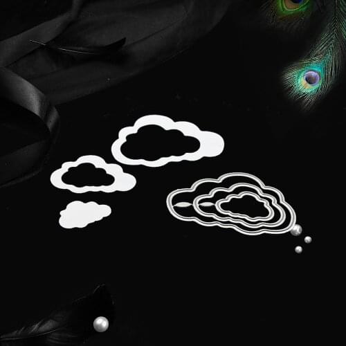 3pcs/set Clouds Metal Cutting Dies Scrapbooking Stencils Embossing Folder Christmas Paper Cards Cut Template