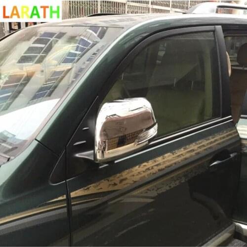 For Toyota Land Cruiser FJ200 2016 2017 Car Side Rearview Mirrors Cover Trim Protectors 2pcs/set ABS Chrome
