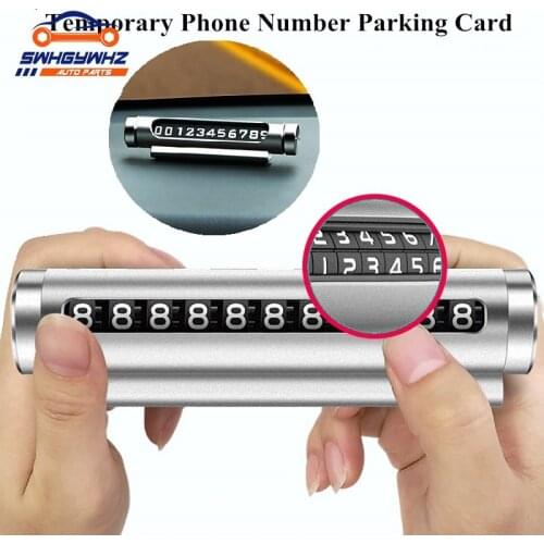 Phone Number In Car Parking License Plate Temporary Stop Sign Temporary Car Parking Card Phone Number Card Plate Hidden Switch
