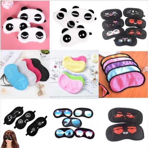 New Cute Face White Panda Eye mask Eyeshade Shading Sleep Cotton Goggles Eye mask sleep mask Eye Cover health Care
