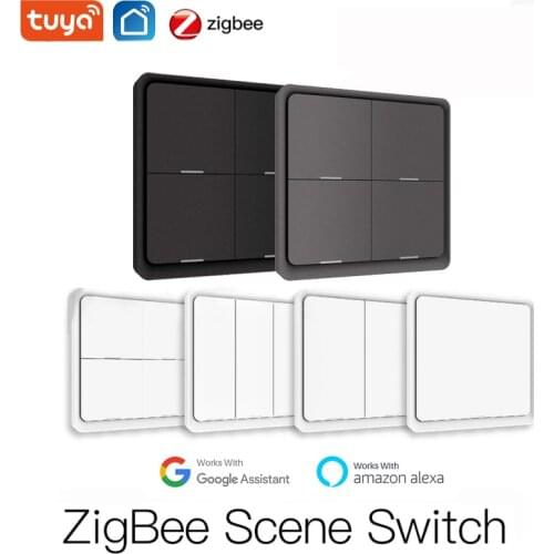 Tuya Zigbee Scene Switch For Tuya Devices DIY Switches Smart Life App Remote Timing Voice Control Works With Alexa Google Home