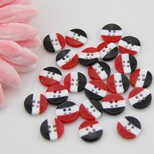 Fancy DIY 200pcs 13mm plastic sewing buttons 4 hole resin round button free shipping mmbt031