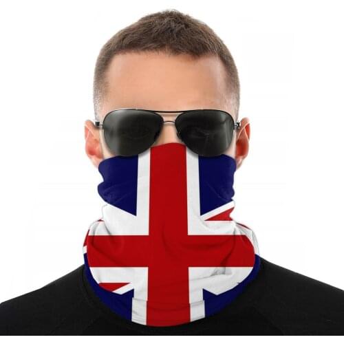 Union Jack Flag Scarves Neck Face Mask Men Women Halloween Neck Warmer Tubular Bandanas Dustproof Headwear Biking Hiking