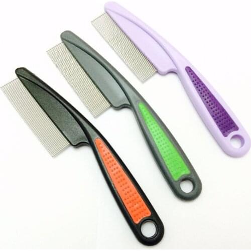 100pcs Stainless Steel Pet Dog Cat Pin Comb Multicolor Hair Beauty Brush Flea Remover Pet Professional Grooming Supplies