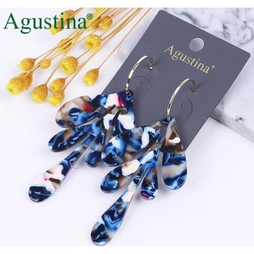 Agustina Drop Earrings Fashion Jewelry Dangle Earrings Women Girls Acrylic Earrings Resin Earring Long Earings Wholesale Star CC