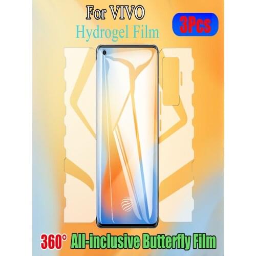 3 in 1 Front Back X60 ProPlus Butterfly Screen Protector For VIVO X50 Pro Plus Soft Hydrogel Film IQOO 7 NEX 3S HD Full Coverage