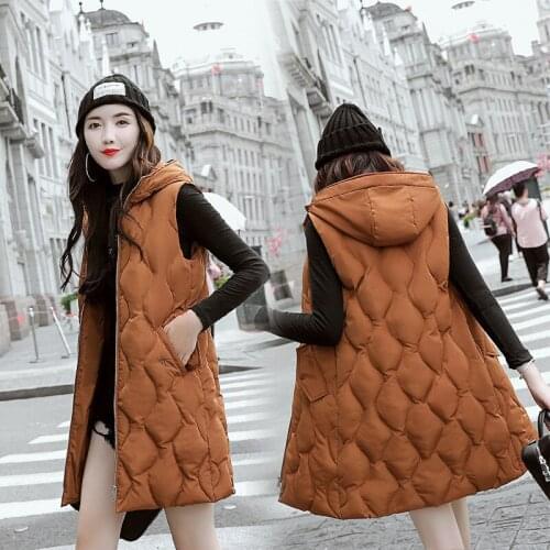 Colete Feminino Rushed Chaleco Mujer 2019 Autumn New Korean Version Big Code Feather Medium Length Vest Female High Quality