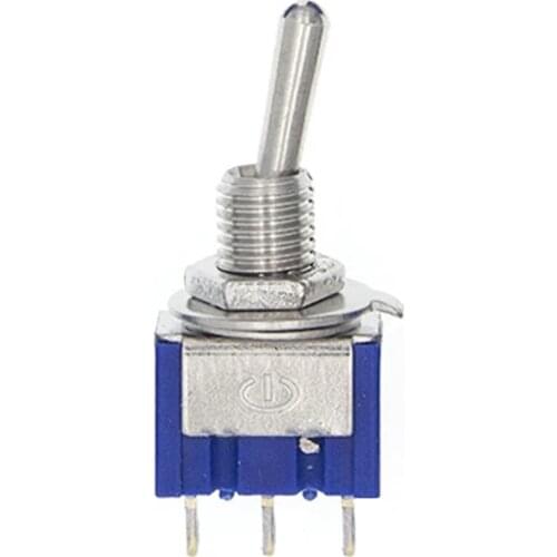 10pc/LOT Blue Mini MTS-102 3-Pin SPDT ON-ON 6A 125VAC Miniature Toggle Switches