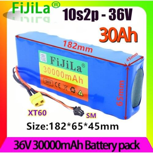 36V 30Ah 10S2P 18650 Rechargeable battery pack 30000mAh,modified Bicycles,electric vehicle 42V Electric bicycle Scooter mot