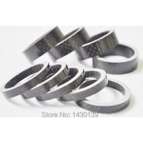 50pcs New 10mm Road bicycle 3K full carbon fibre headset washer Mountain bike carbon washer stem spacers MTB parts Free shipping