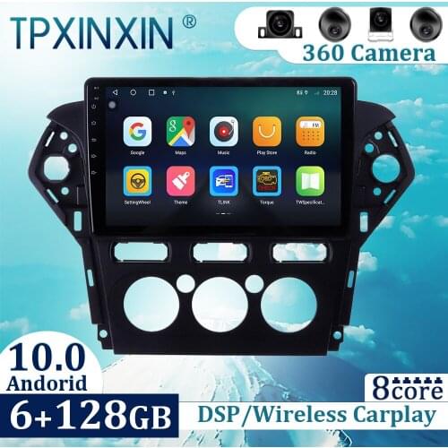 6+128GB Ford Mondeo MK4 2011-2013 Android 10 Carplay Radio Player Car GPS Navigation Head Unit Car Radio with Screen