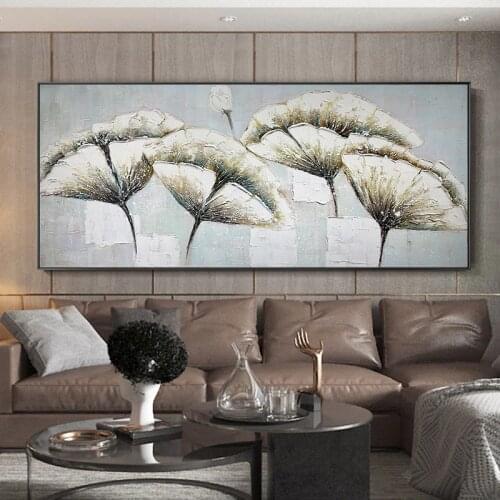 Abstract Thick Texture 100% Hand Painted Oil Painting Shy Bud on Canvas Wall Picture Modern Art for Home Decoration