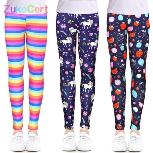 3Pcs/lot 2021NEW Girls Leggings Kids Girls Clothes Flower Printing Elastic Trousers Children Leggings For Girl Wear 4-13 Years