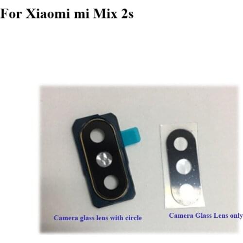 For Xiaomi mi mix 2s Rear Back Camera Glass Lens +Camera Cover Circle Housing Parts Replacement test good For Xiao mi mix2s