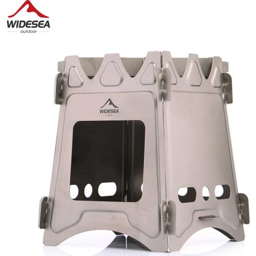 Widesea Camping Wood Stove Portable Titanium Burner Backpack Alcohol Burner Tourist Cooker Outdoor Survival Trekking Hiking