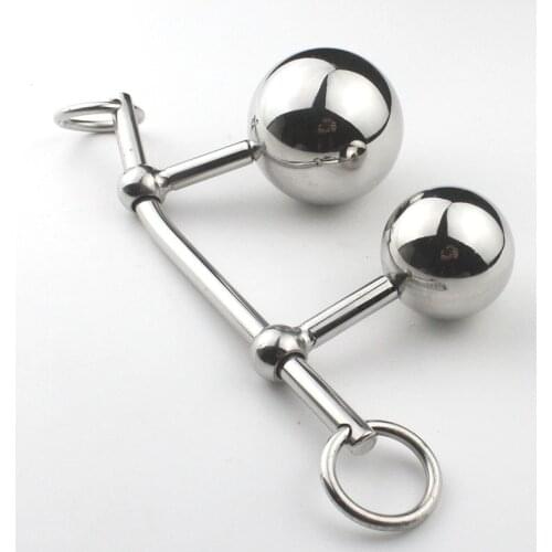 Adult Toys Anal Vagina Double Ball Plug In Steel Chastity Belts Rope Hook Clitoris Stimulator No Vibrator Sex Toys For Woman