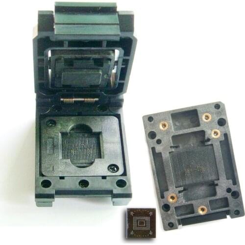 Clamshell structure,eMMC test socket,size 14x18_0.5mm,for BGA 153 and BGA 169 testing,eMMC adapter,eMMC data reading