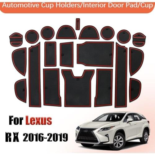 Door groove mat Gate Slot Cup Pad For Lexus RX 2016-2019 Anti-Slip Mat Interior Cup Holders Non-slip Mats Car