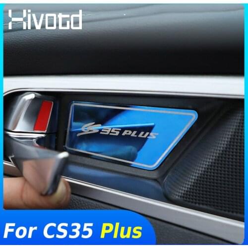 Inner Door Bowl Cover Interior Decoration Accessories Car Styling Moulding Stainless Steel Sticker Parts For Changan CS35 Plus