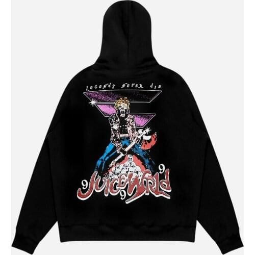 2021 New Juice Wrld Hoodies Men Women Streetwear Oversize Hip Hop Rock Hoodies Juice Wrld Legends Never Die Pullover Sweatshirt